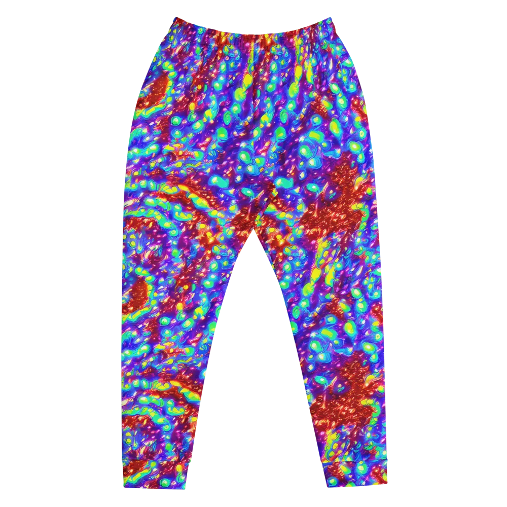 Molten Lime Mosaic on Men's Joggers — Front