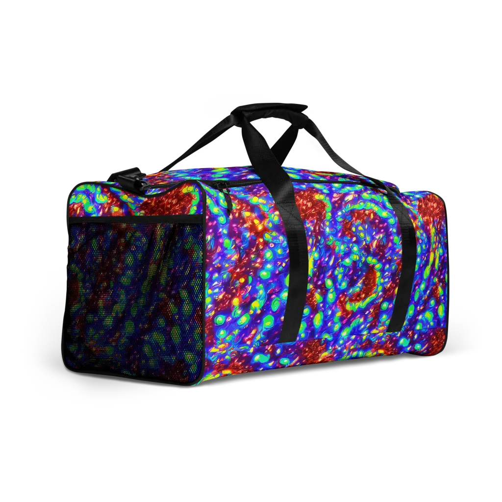 Molten Lime Mosaic on Duffle Bag — Right Front