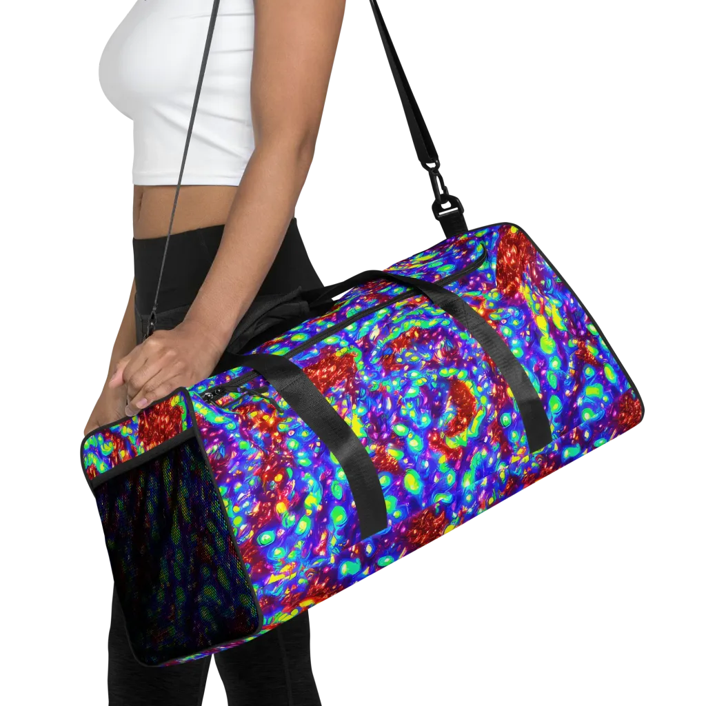 Molten Lime Mosaic on Duffle Bag — Front