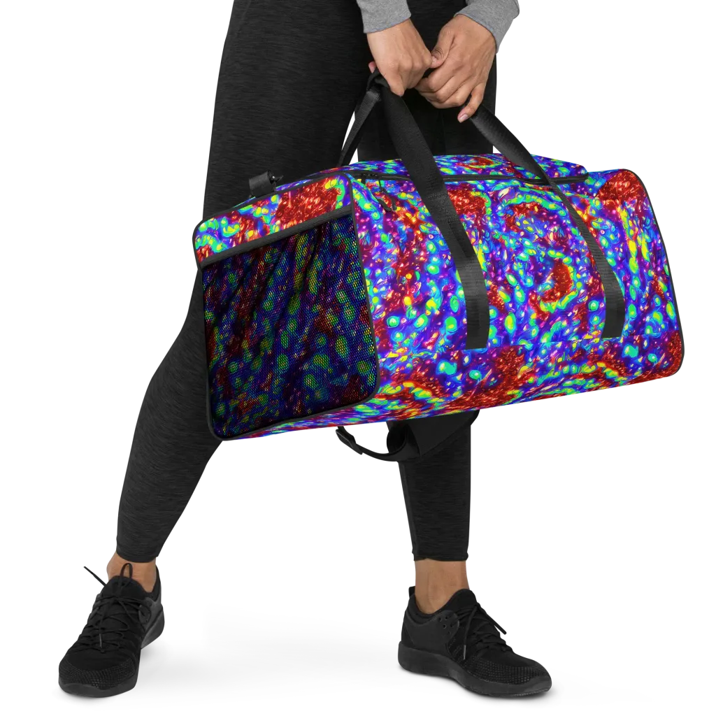 Molten Lime Mosaic on Duffle Bag — Right Front