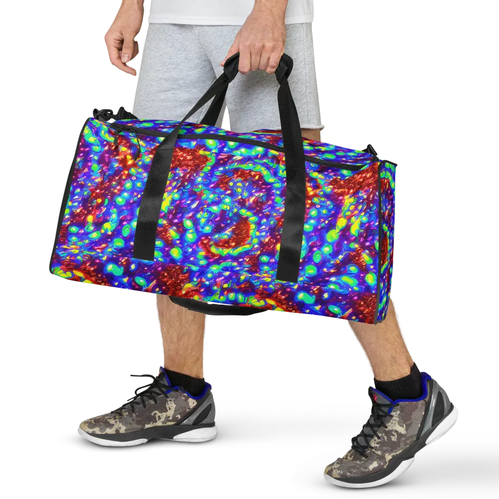 Molten Lime Mosaic on Duffle Bag — Front