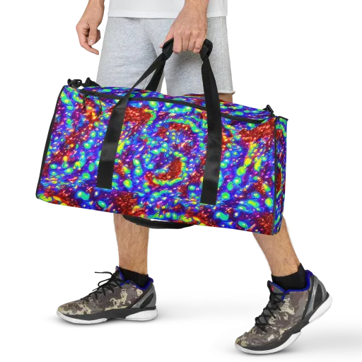 Molten Lime Mosaic on a Duffle Bag
