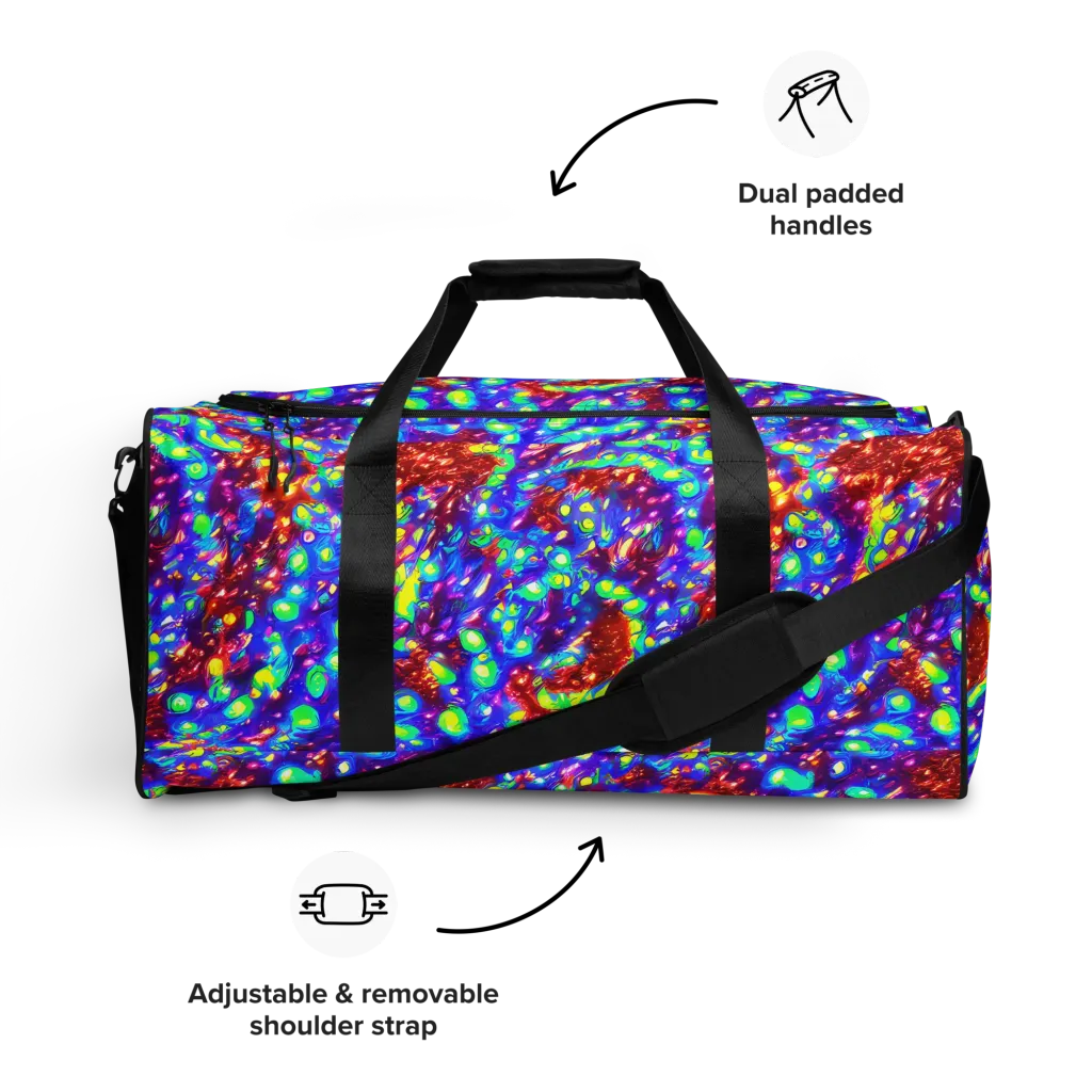 Molten Lime Mosaic on Duffle Bag — Front