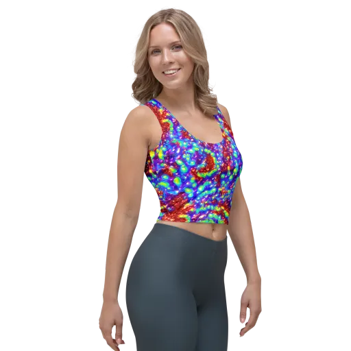 Molten Lime Mosaic on a Crop Top