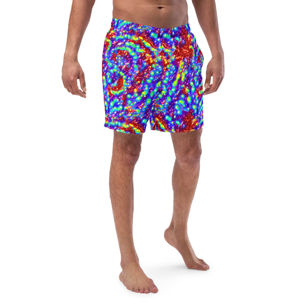 Molten Lime Mosaic on Swim Trunks — Front