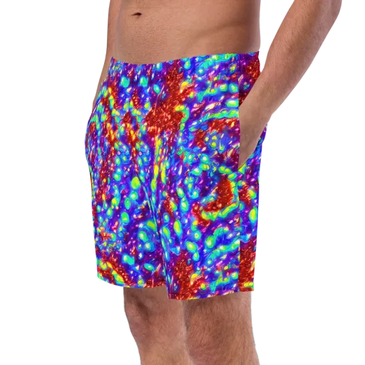 Molten Lime Mosaic on a Swim Trunks