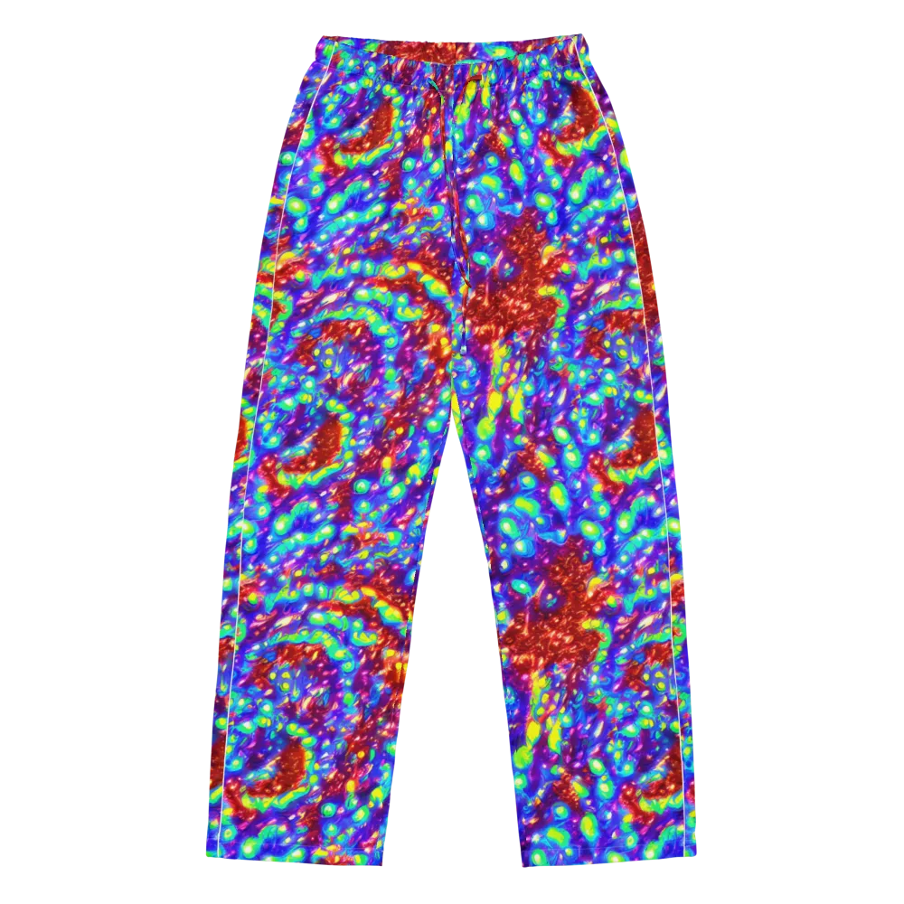 Molten Lime Mosaic on Women's Pajama Pants — Front