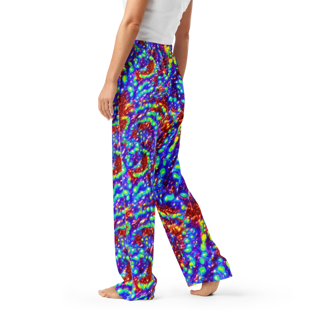 Molten Lime Mosaic on Women's Pajama Pants — Left
