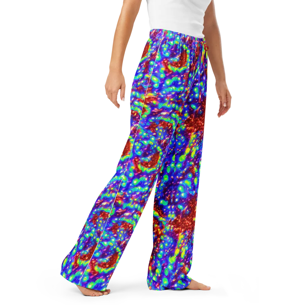 Molten Lime Mosaic on Women's Pajama Pants — Right Front