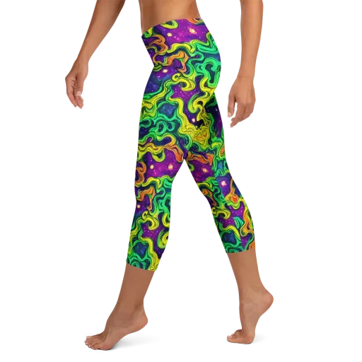 Jungle Comet on a Capri Leggings