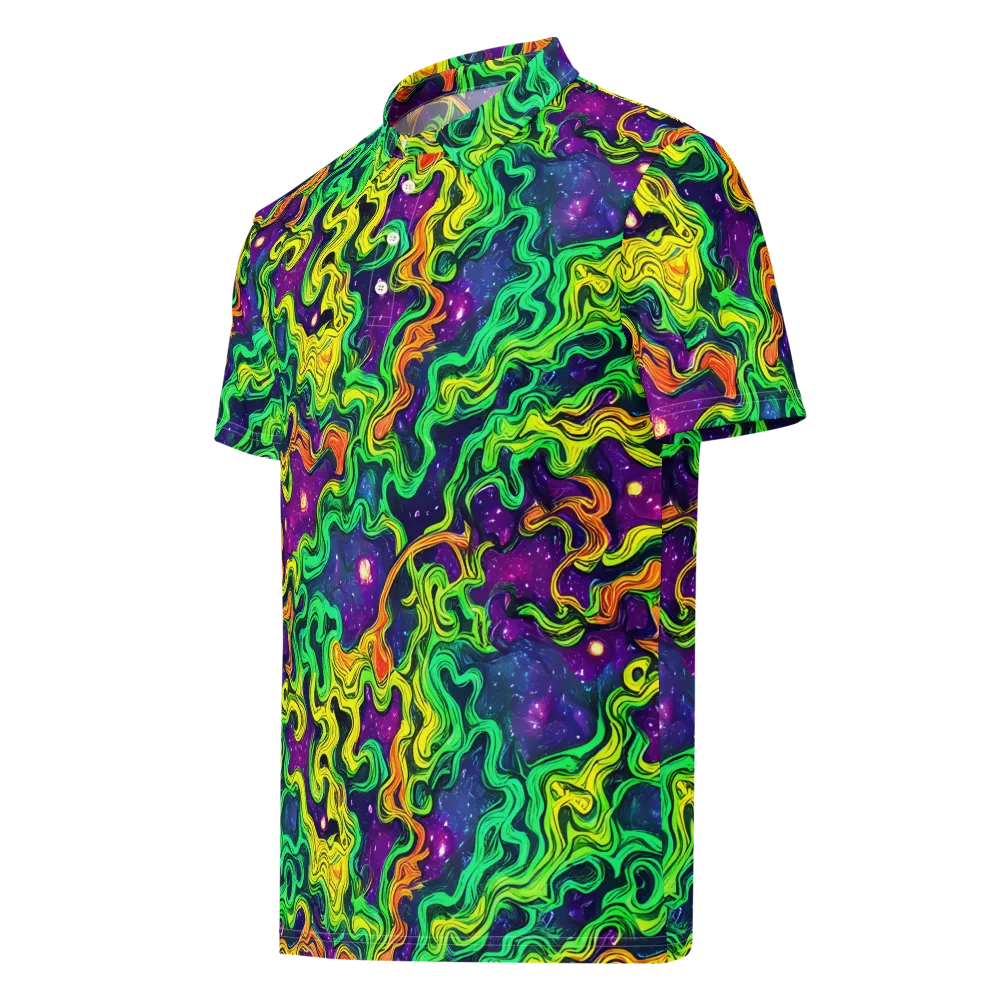 Jungle Comet on Men's Slim Fit Polo Shirt — Left Front