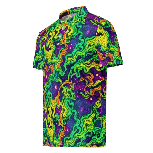 Jungle Comet on a Men's Slim Fit Polo Shirt