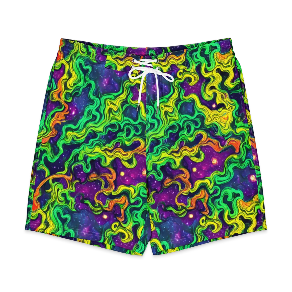 Jungle Comet on Men's Board Shorts — Front