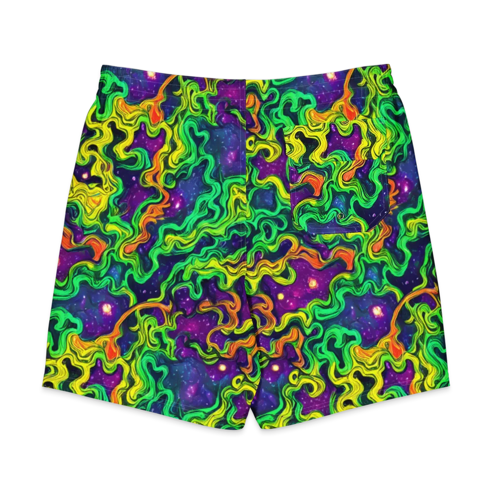 Jungle Comet on Men's Board Shorts — Back