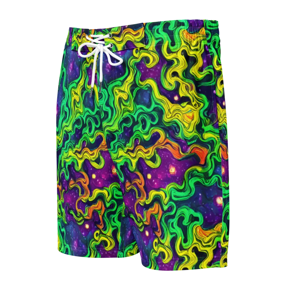 Jungle Comet on Men's Board Shorts — Front