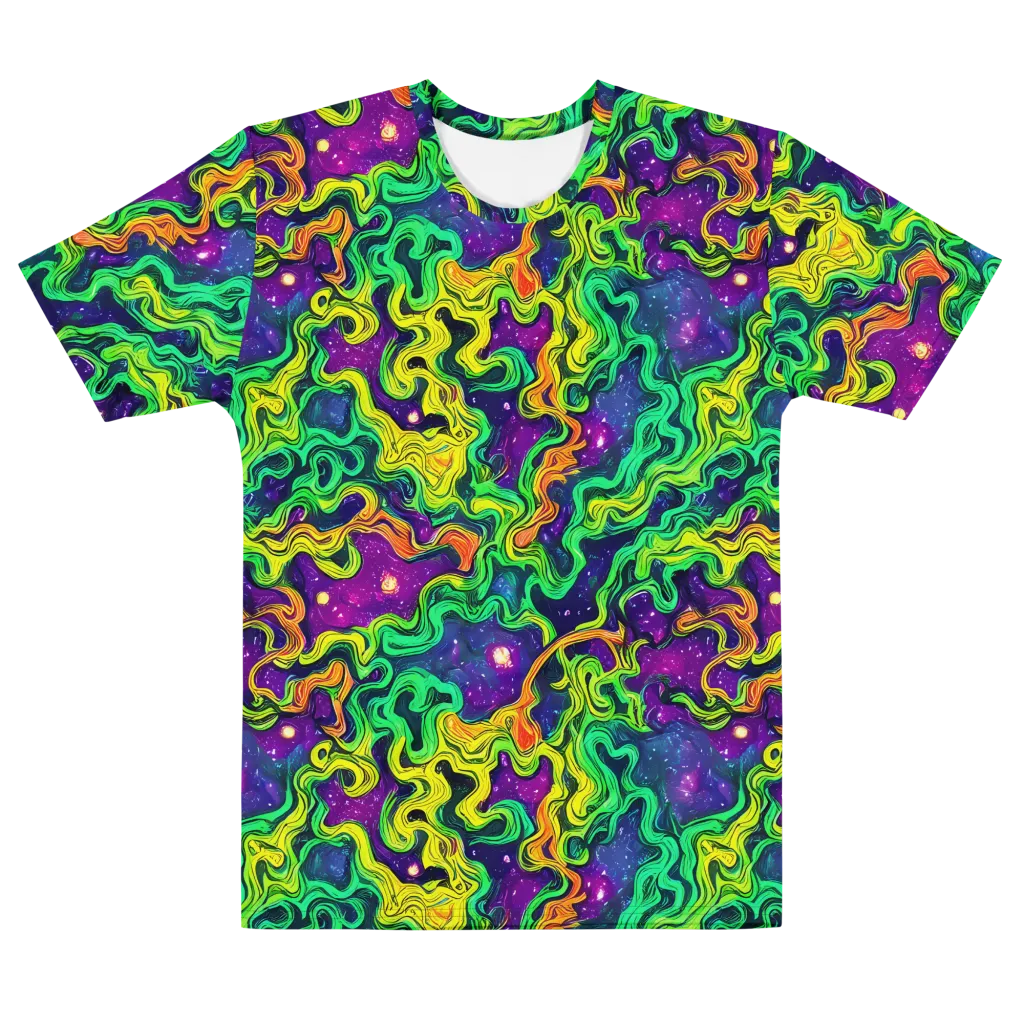 Jungle Comet on Men's Cotton Crew Neck T-Shirt — Front
