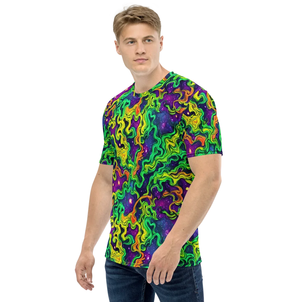Jungle Comet on Men's Crew Neck T-Shirt — Left