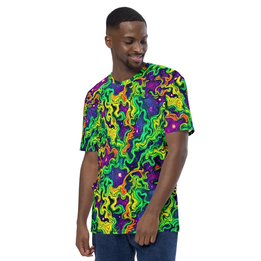 Jungle Comet on Men's Crew Neck T-Shirt — Left
