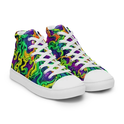 Jungle Comet on a Men's High Top Canvas Shoes