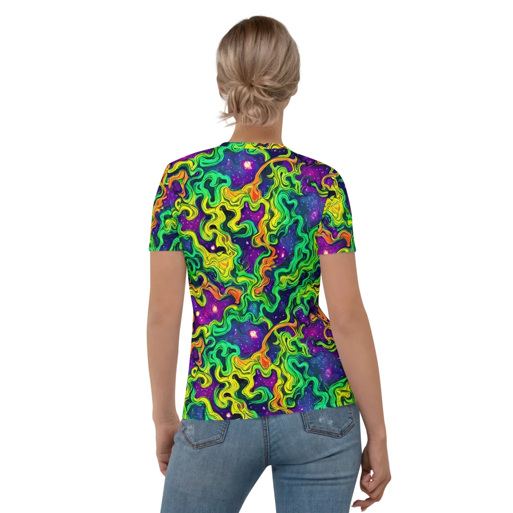 Jungle Comet on Women's Crew Neck T-Shirt — Back
