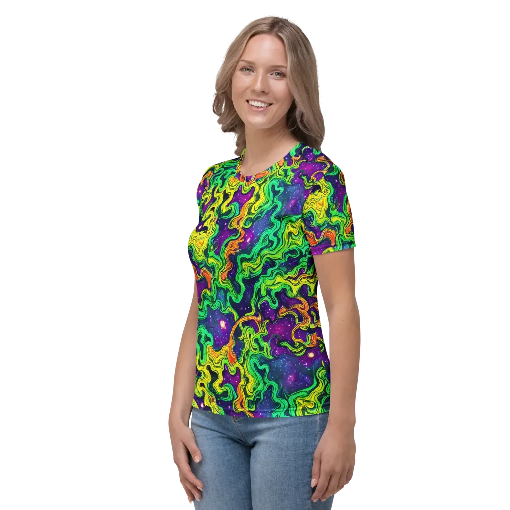 Jungle Comet on Women's Crew Neck T-Shirt — Left