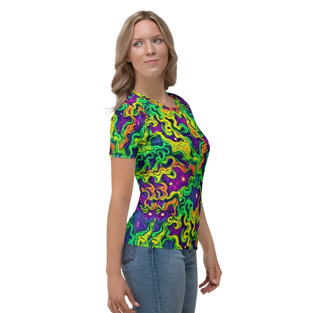 Jungle Comet on Women's Crew Neck T-Shirt — Right