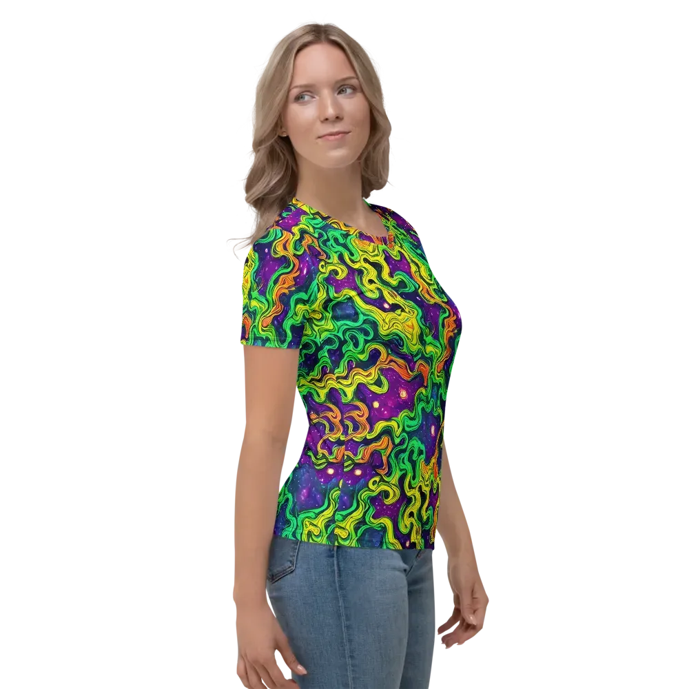 Jungle Comet on Women's Crew Neck T-Shirt — Right