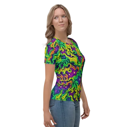 Jungle Comet on a Women's Crew Neck T-Shirt