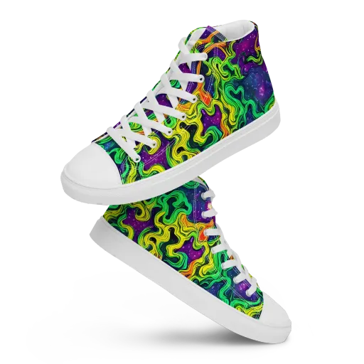Jungle Comet on a Women's High Top Canvas Shoes