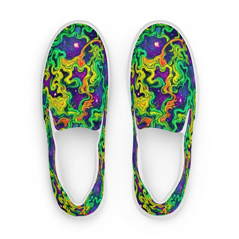 Jungle Comet on Men's Slip-On Canvas Shoes — Front