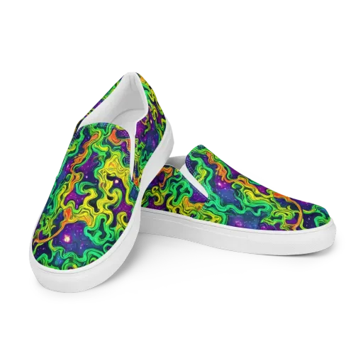Jungle Comet on a Men's Slip-On Canvas Shoes