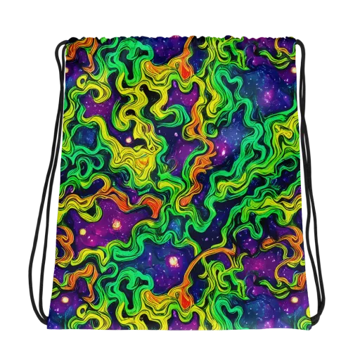 Jungle Comet on a Drawstring Bag