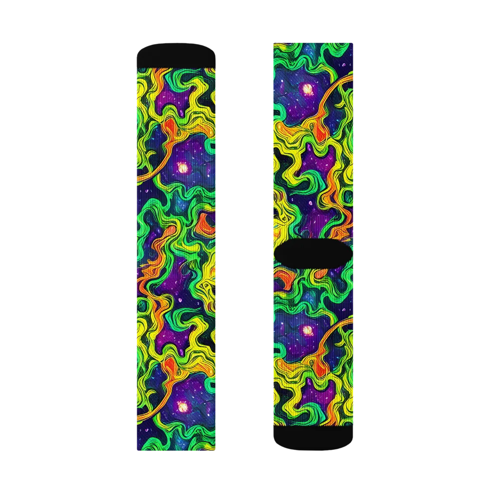 Jungle Comet on Socks — Left Sock