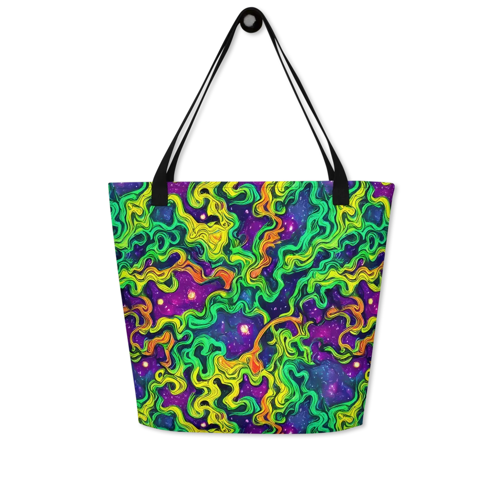Jungle Comet on Large Tote Bag W/ Pocket — Front