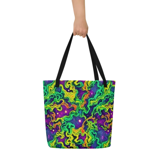 Jungle Comet on a Large Tote Bag W/ Pocket