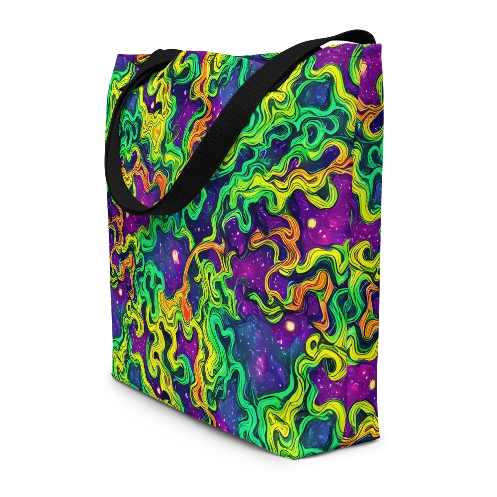 Jungle Comet on Large Tote Bag W/ Pocket — Front