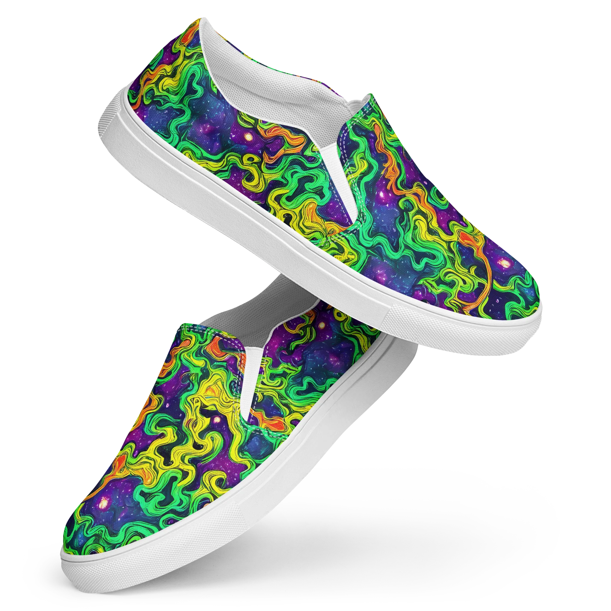 Jungle Comet on Women's Slip-On Canvas Shoes — Front