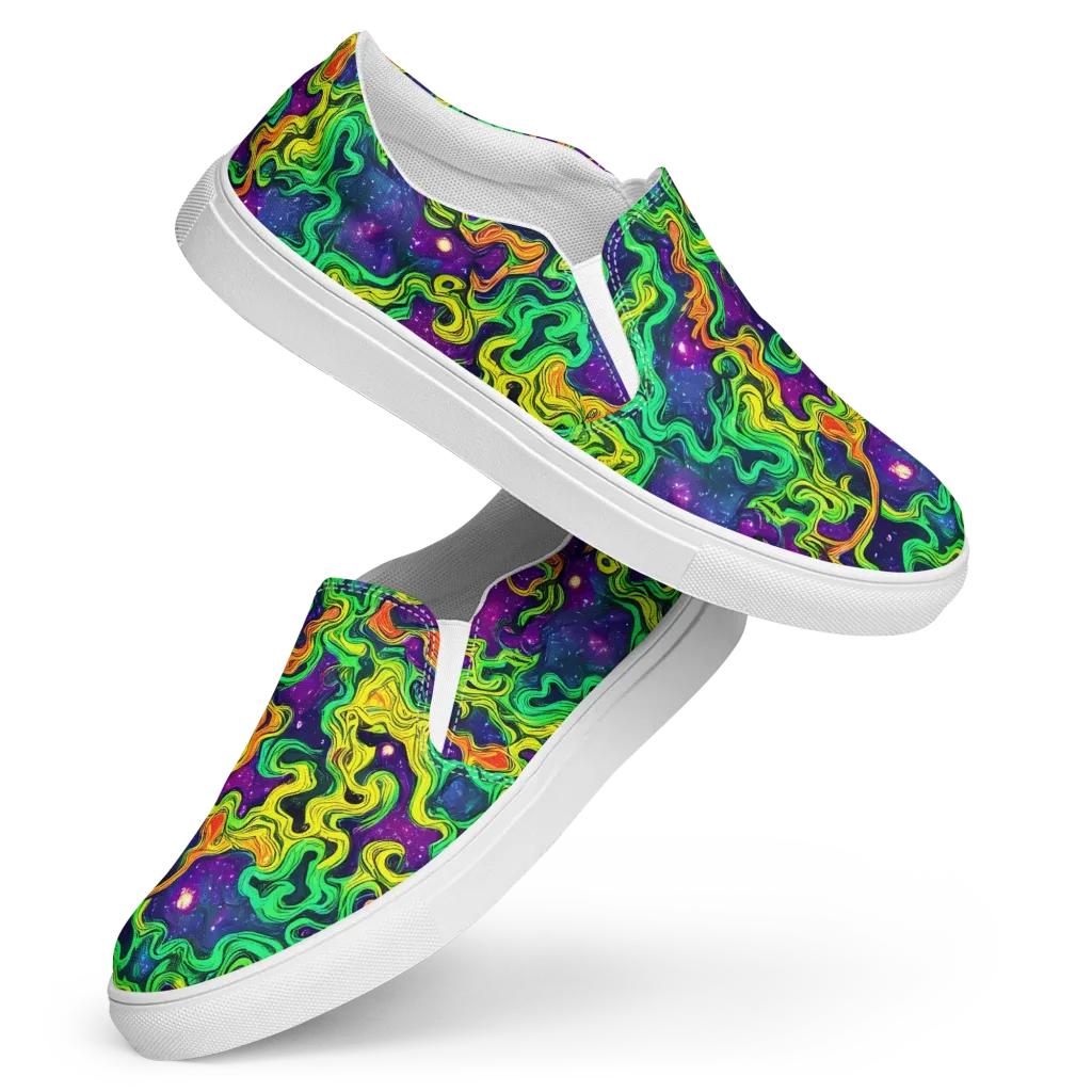 Jungle Comet on Women's Slip-On Canvas Shoes — Front