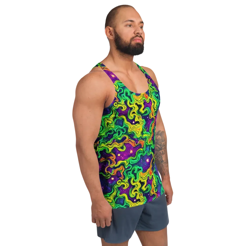 Jungle Comet on Men's Tank Top — Right Front
