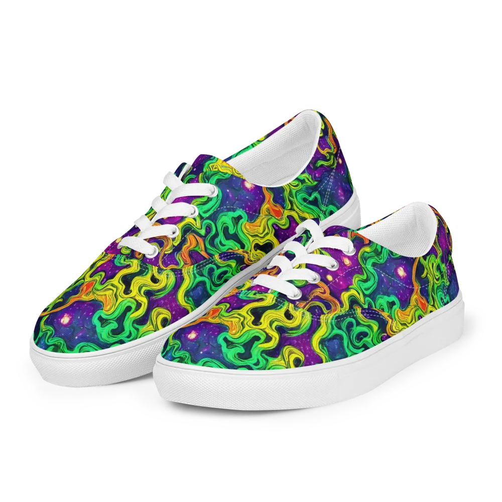 Jungle Comet on Men's Lace-Up Canvas Shoes — Left Front