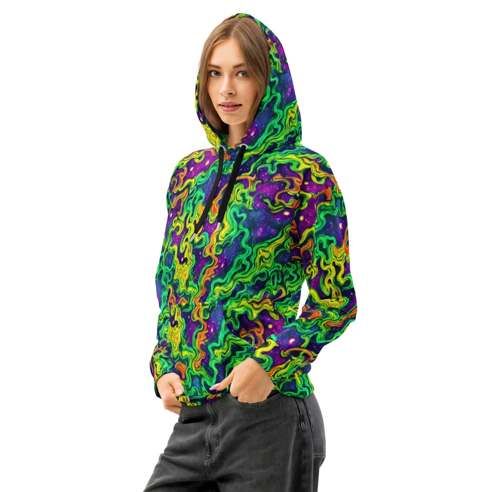 Jungle Comet on Cotton Hoodie — Left Front