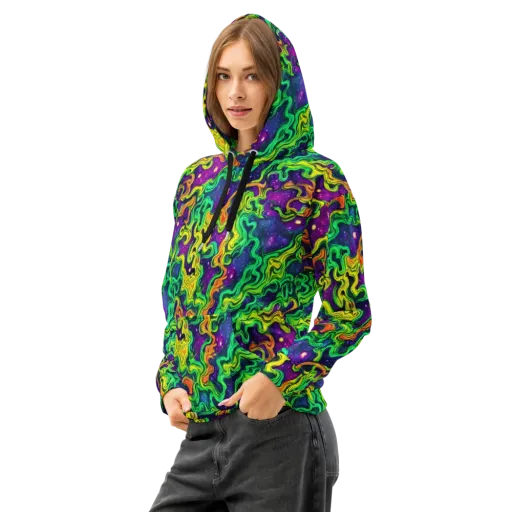 Jungle Comet on a Cotton Hoodie