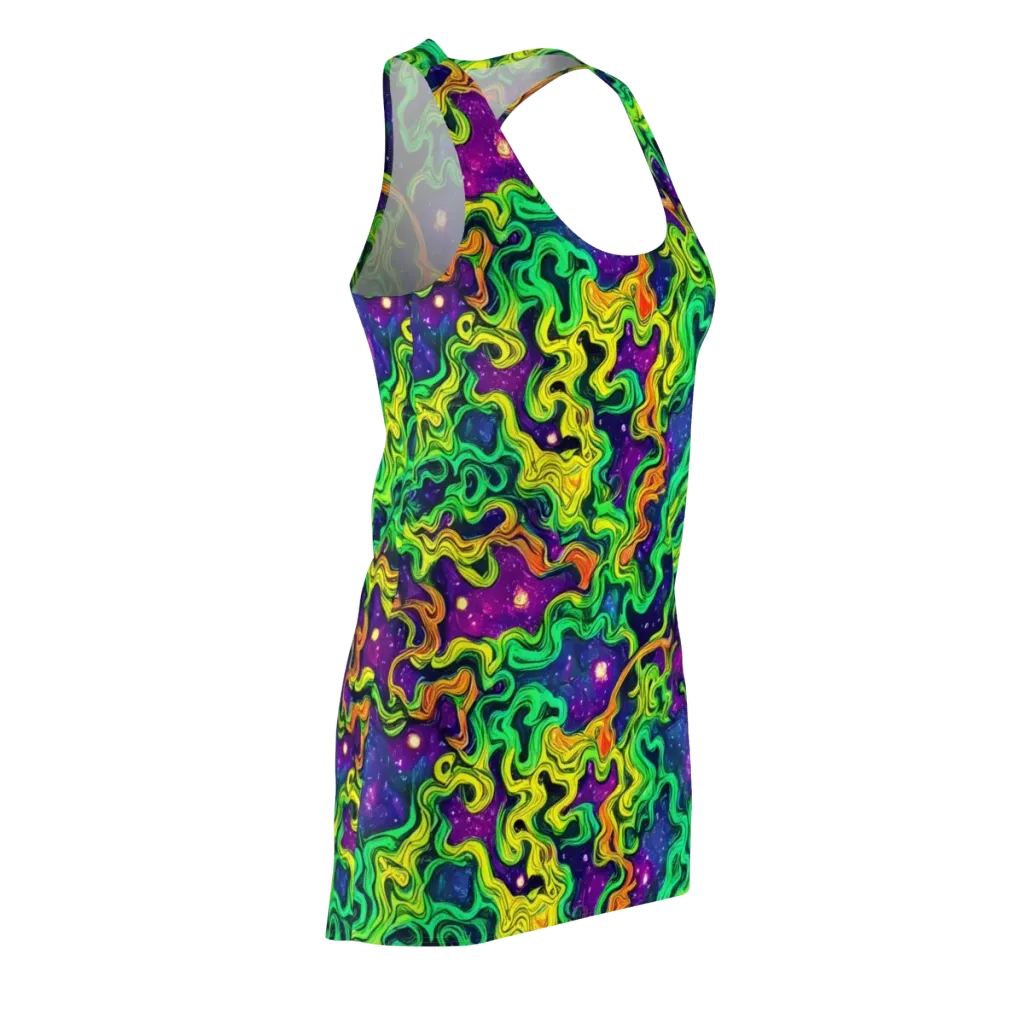 Jungle Comet on Racerback Dress — Front Side