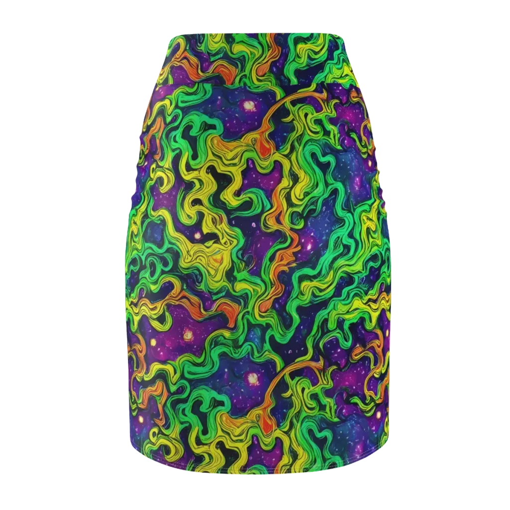 Jungle Comet on Pencil Skirt — Back