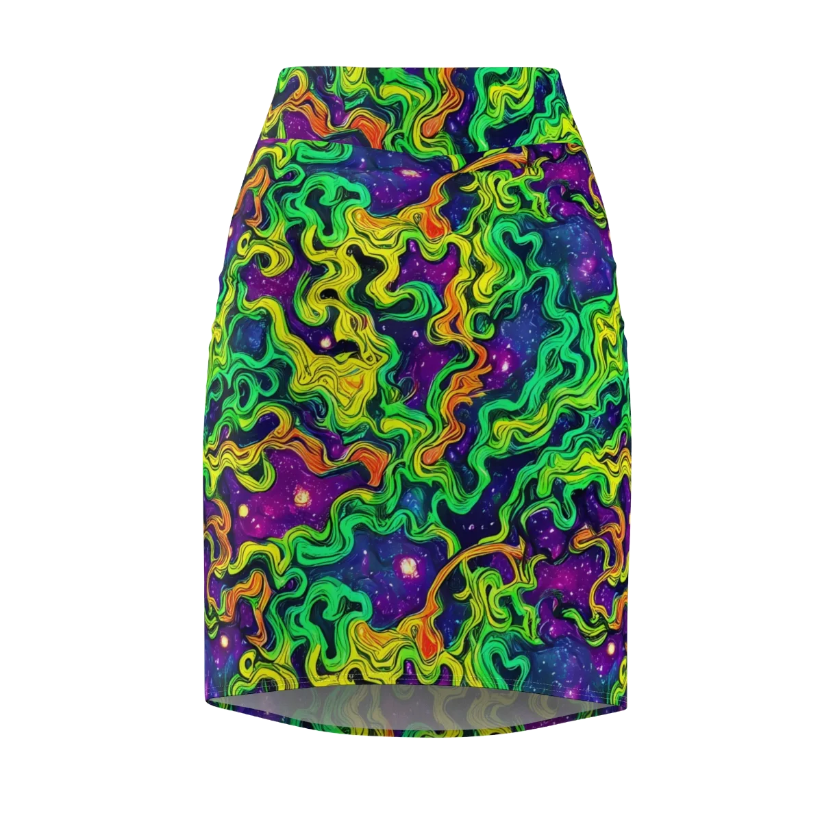 Jungle Comet on Pencil Skirt — Front