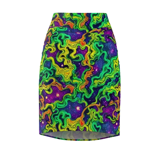 Jungle Comet on a Pencil Skirt