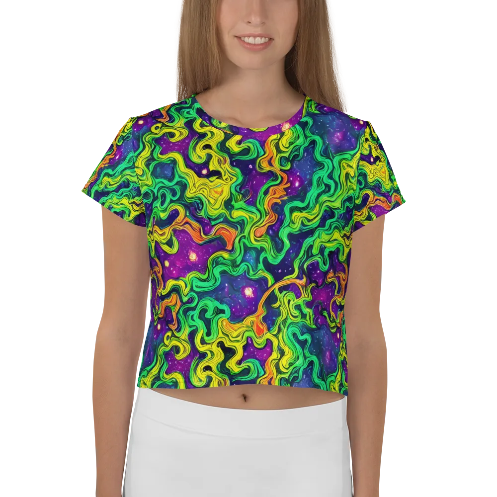 Jungle Comet on Crop Tee — Front