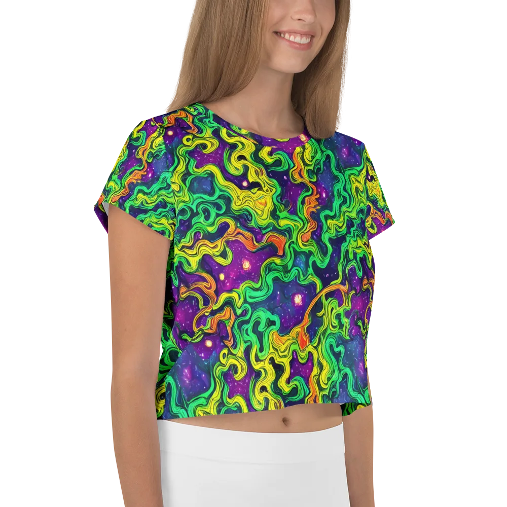 Jungle Comet on Crop Tee — Right