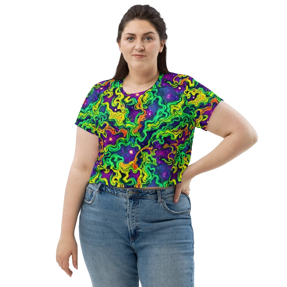 Jungle Comet on Crop Tee — Front