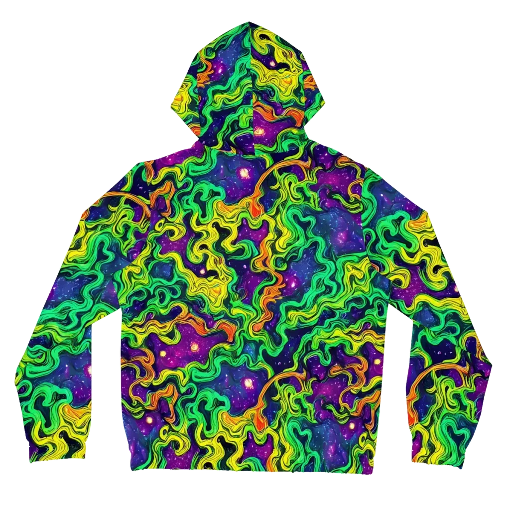 Jungle Comet on Women's Full-Zip Hoodie — Back
